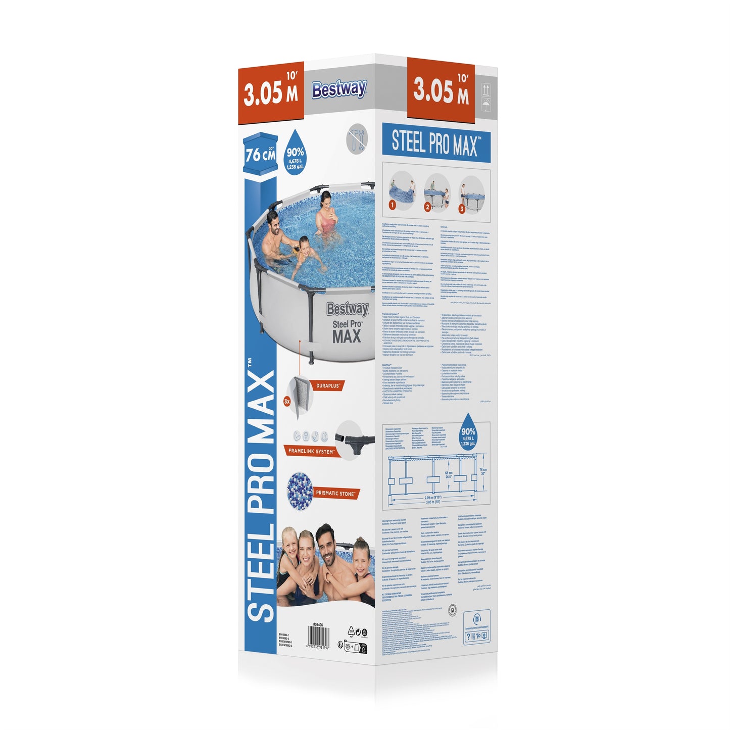 Alberca Estructural Bestway Steel Pro Max 3.06m x 76cm