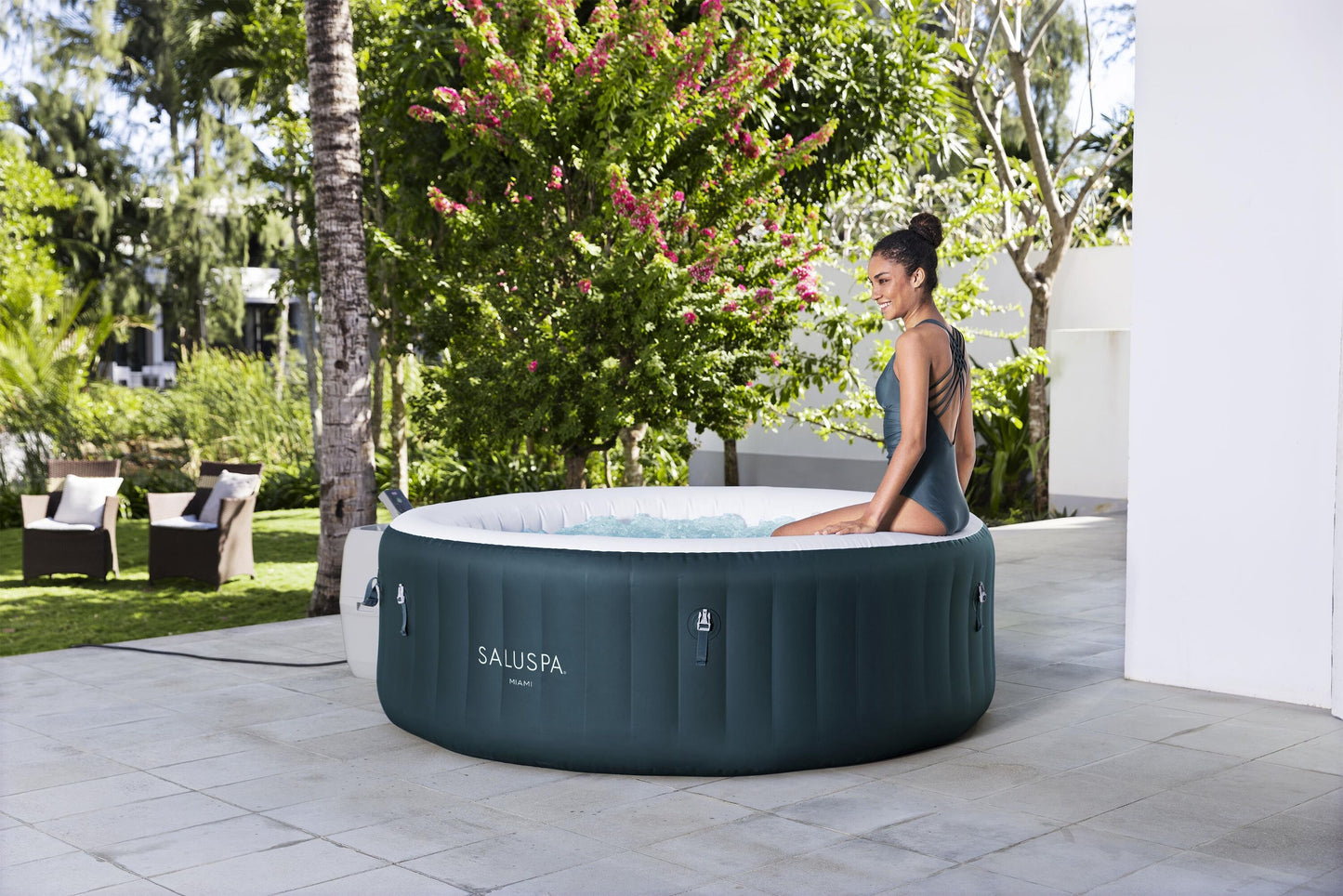 Jacuzzi Inflable Spa Miami 1,96 m x 66 cm Bestway Para 6 Personas