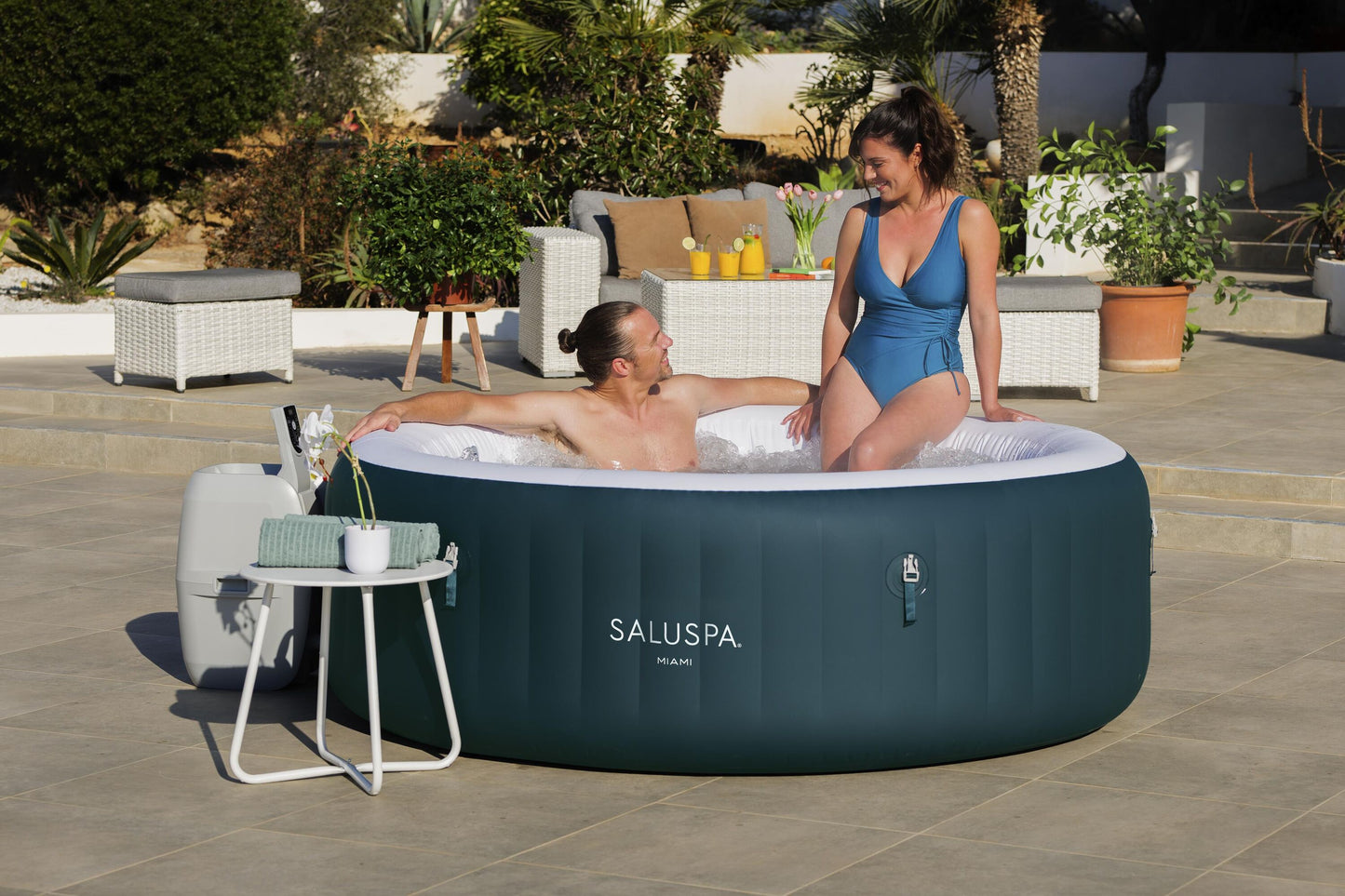 Jacuzzi Inflable Spa Miami 1,96 m x 66 cm Bestway Para 6 Personas
