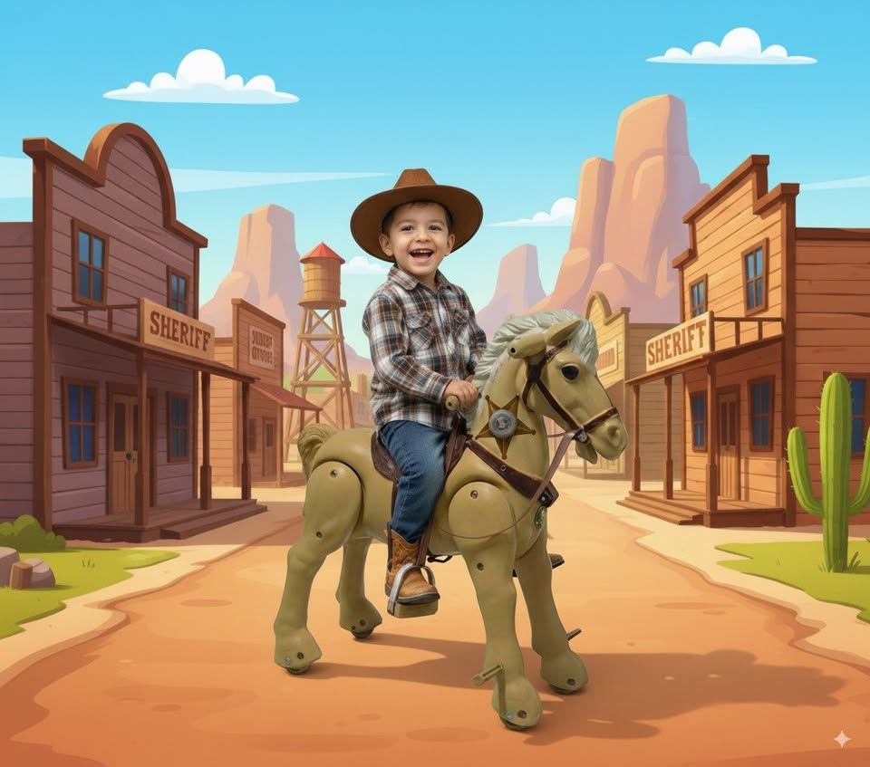 Caballo Montable Para Niños Con Moviemiento Real