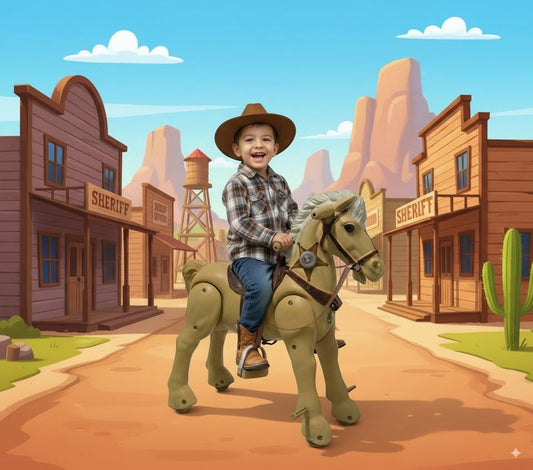 Caballo Montable Para Niños Con Moviemiento Real
