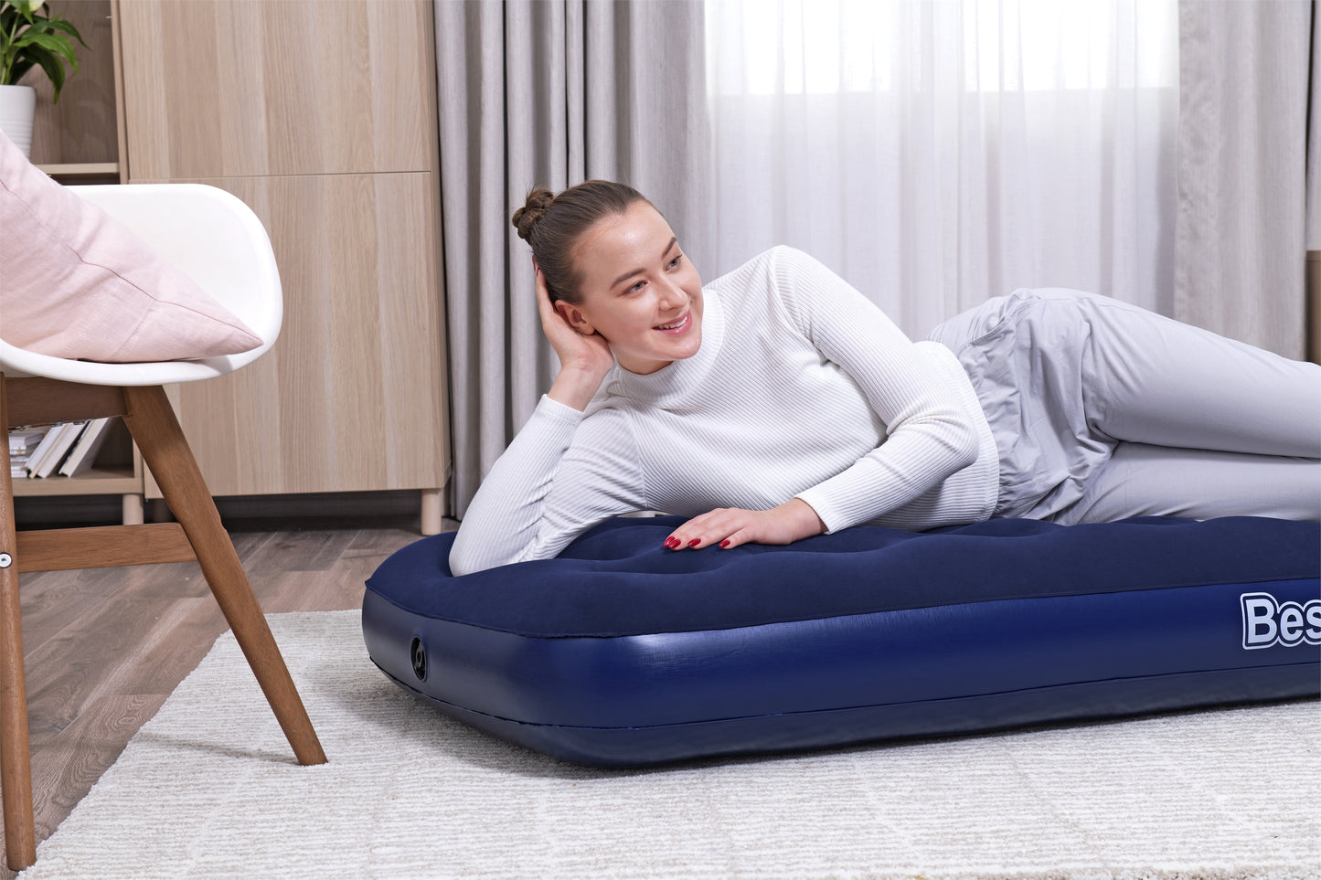 Colchon Inflable Individual Bestway 1.85m x 76cm x 22cm