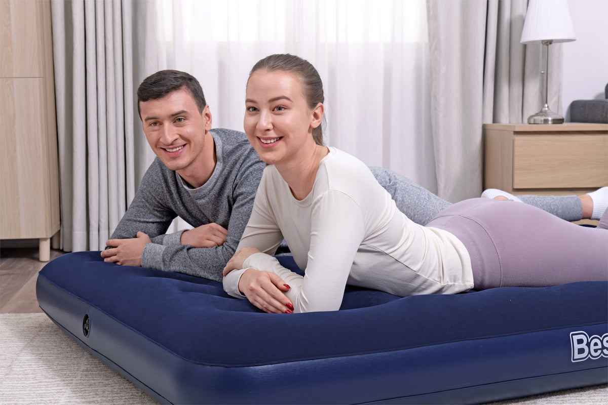 Colchon Inflable Matrimonial Con Bomba Electrica Bestway